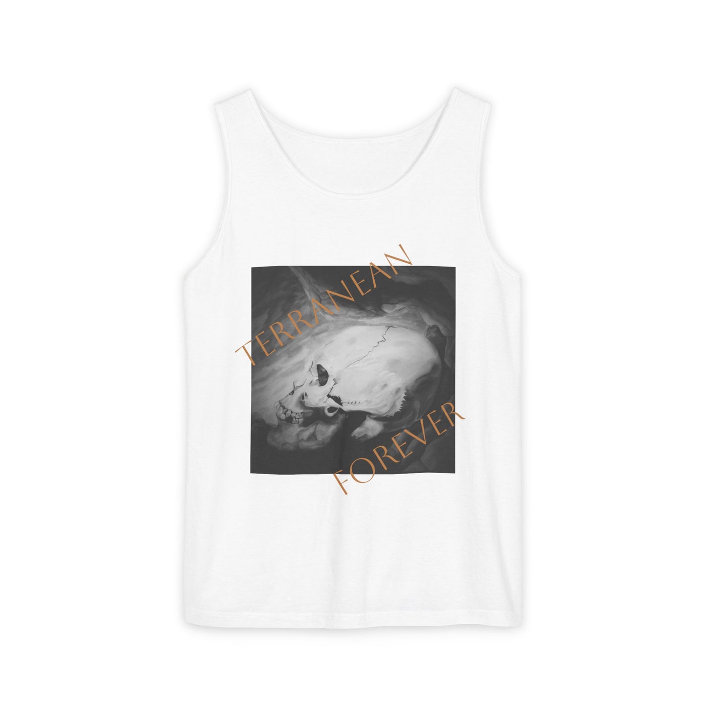 Unisex Garment-Dyed Tank Top TERRANEAN FOREVER SKULL