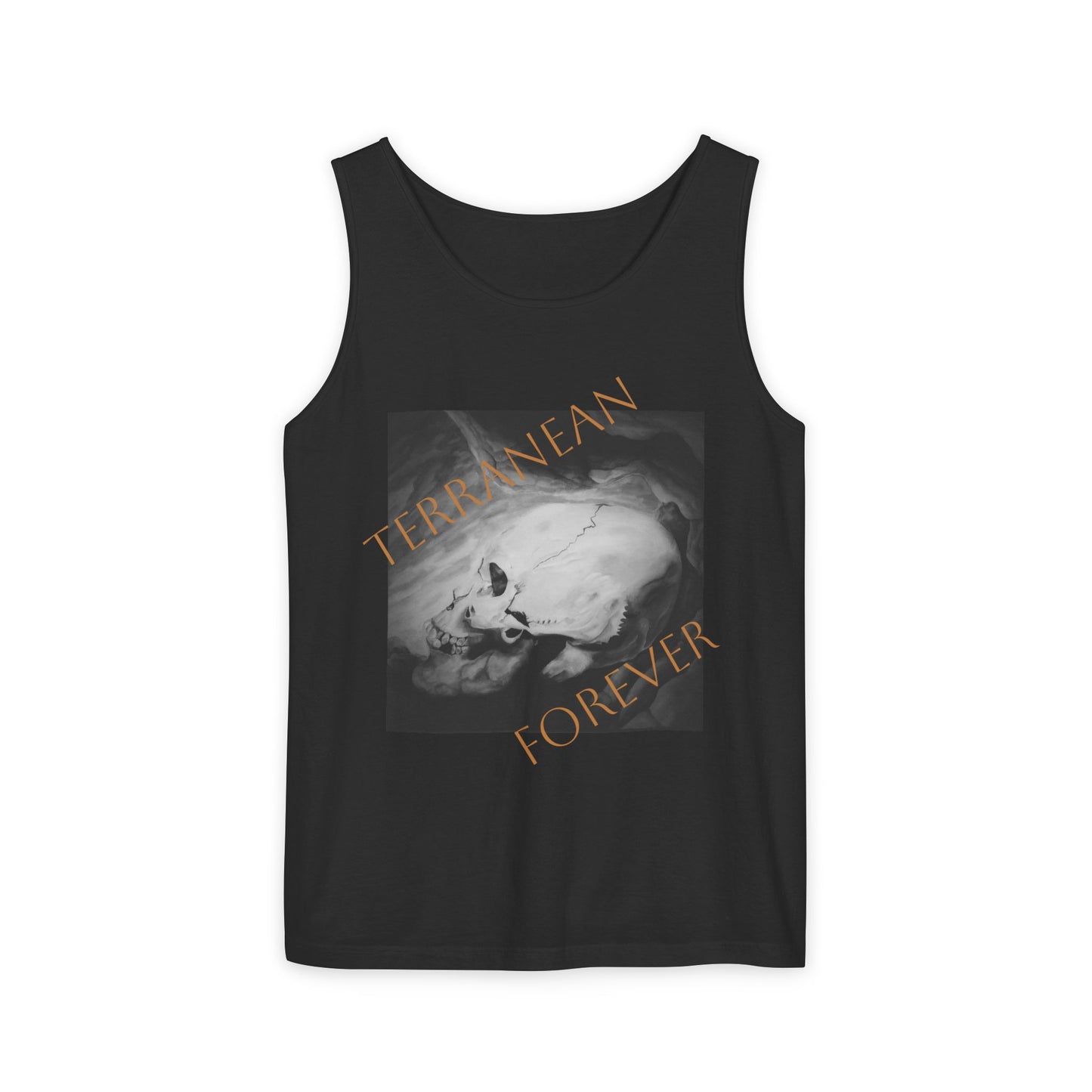 Unisex Garment-Dyed Tank Top TERRANEAN FOREVER SKULL