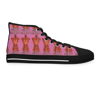 Women's High Top Pattern Sneakers   Pnk